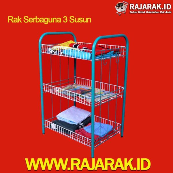 RAK SERBAGUNA 3 SUSUN TANPA RODA