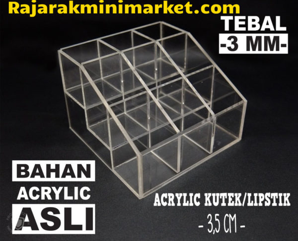 DISPLAY ACRYLIC - AKRILIK DISPLAY KUTEK 9 LUBANG