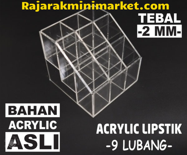 DISPLAY ACRYLIC - AKRILIK DISPLAY LIPSTIK 9 LUBANG