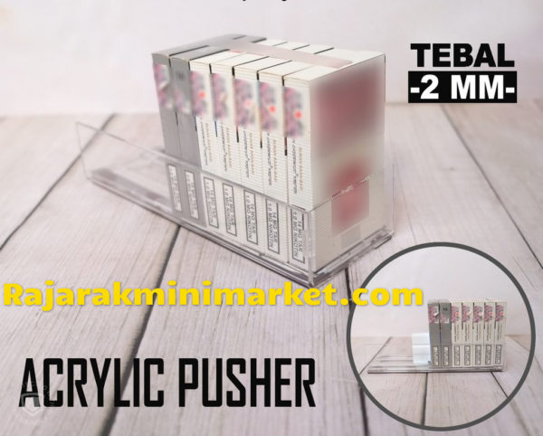 DISPLAY ACRYLIC - AKRILIK PUSHER ROKOK OTOMATIS P.20CM