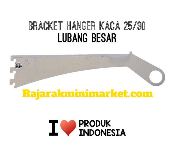 BRACKET HANGER KACA LUBANG BESAR 25/30 CM