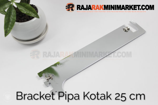 Daun Bracket Pipa Kotak Panjang 25 cm - Bracket Pipa Kotak H 25