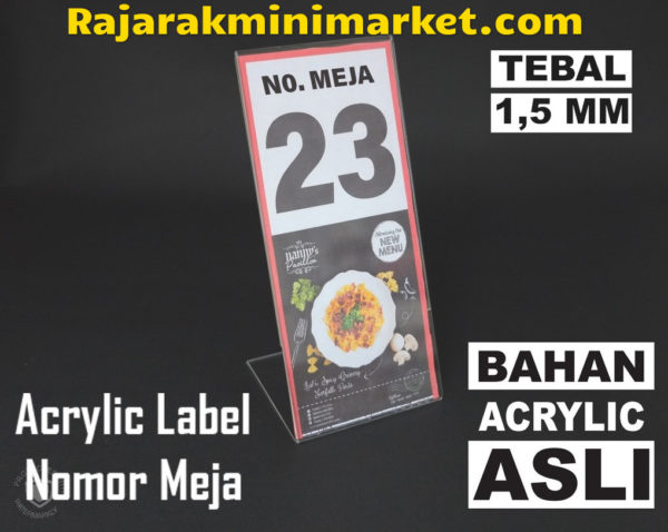 DISPLAY ACRYLIC - AKRILIK NOMOR MEJA