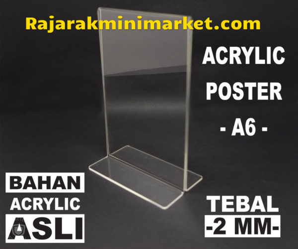 DISPLAY ACRYLIC TIPE DAA6 - AKRILIK POSTER UKURAN A6