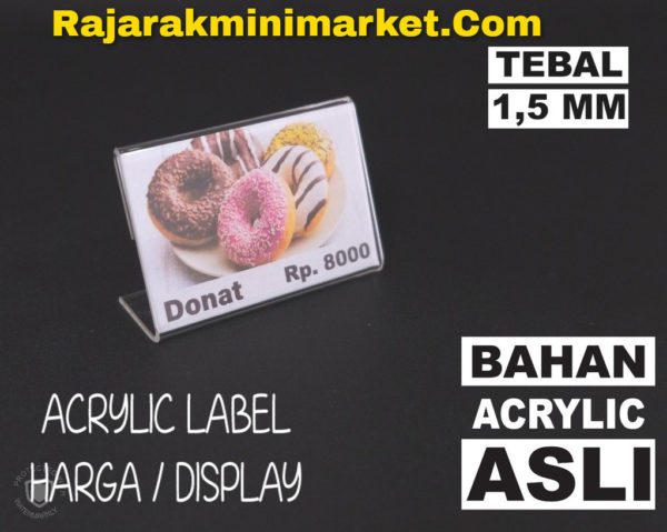 DISPLAY ACRYLIC - AKRILIK LABEL HARGA 4X6 CM