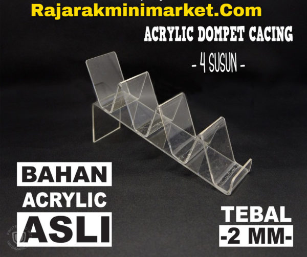 DISPLAY ACRYLIC - AKRILIK DOMPET CACING 4 SUSUN