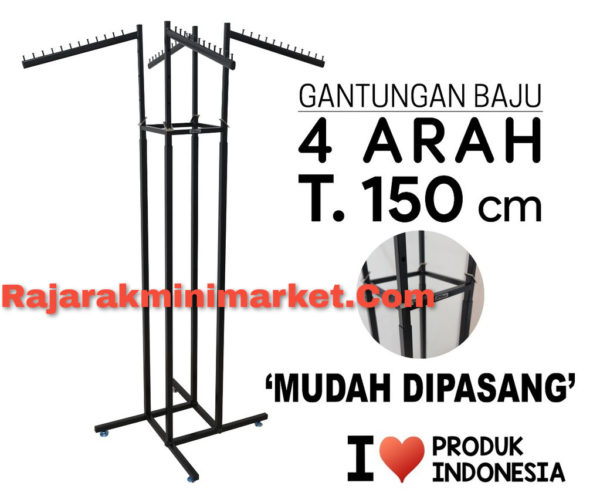 RAK GANTUNGAN BAJU 4 ARAH