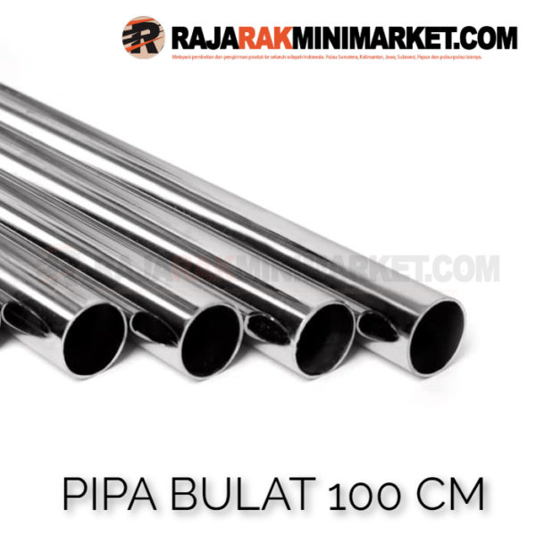 Pipa Bulat Panjang 100 cm - Pipa Bulat Panjang 1 m Warna Chrome
