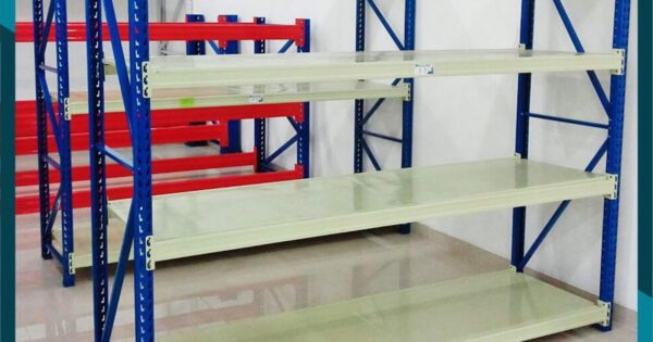 RAK BESI GUDANG MEDIUM DUTY SUSUN SERBAGUNA TIPE RR-500 | KAPASITAS / KEKUATAN 500 KG PER SUSUN SHELVING AMBALAN, 4 LEVEL | UKURAN PxLxT (200x60x200 CM, 200x60x250 CM, 200x60x300 CM) | RAJA RAK INDONESIA