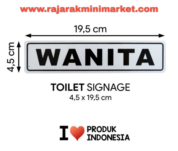 SIGNAGE / LOGO PERINGATAN WANITA 4,5x19,5 CM