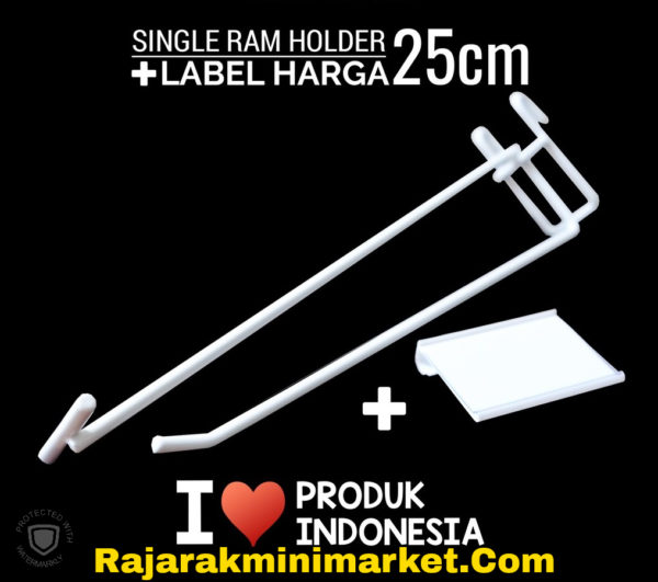 SINGLE RAM HOLDER 25CM / 10 PCS + LABEL HARGA 6CM