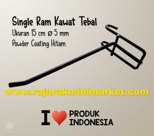 SINGLE RAM 15 CM HITAM / 10 PCS
