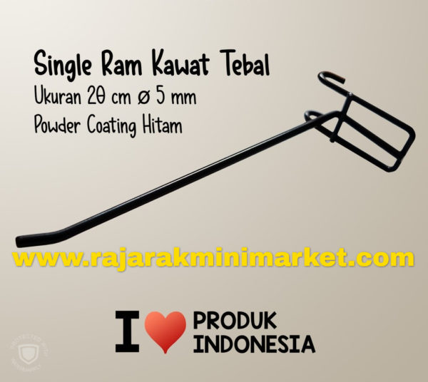 SINGLE RAM 20 CM HITAM / 10 PCS