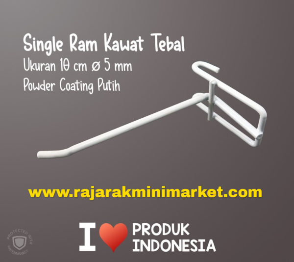 SINGLE RAM 10 CM PUTIH / 10 PCS