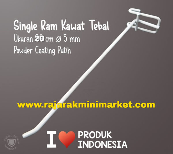 SINGLE RAM 20 CM PUTIH / 10 PCS