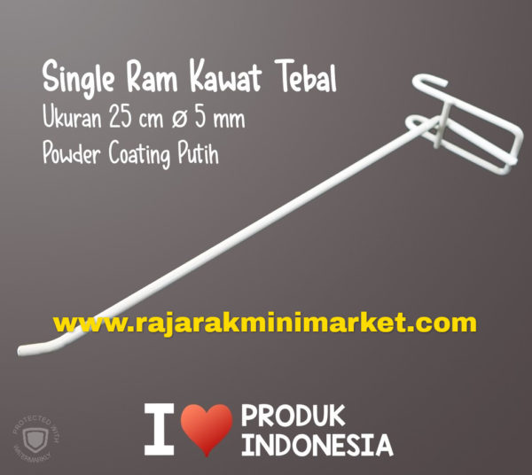 SINGLE RAM 25 CM PUTIH / 10 PCS