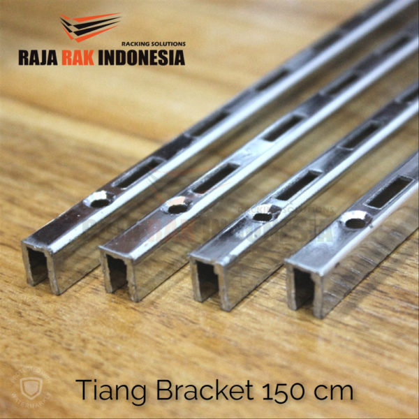 Tiang Bracket Chrome P.150 cm – Rel Bracket Besi – Rail Bracket Dinding