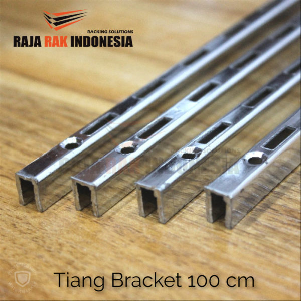 Tiang Bracket P.100 cm Chrome - Rel Bracket Besi - Rail Bracket Dinding