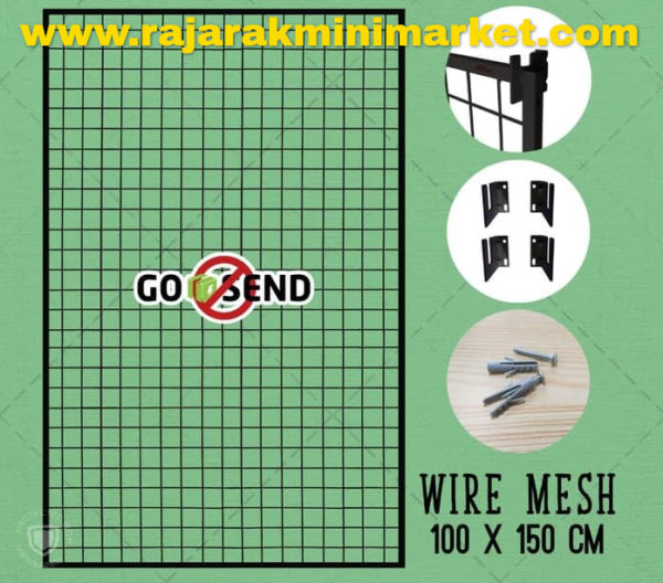 RAM BINGKAI WIREMESH 100x150 CM + H5 WALL HITAM