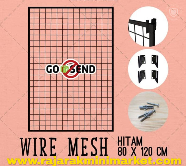 RAM BINGKAI WIREMESH 80x120 CM + H5 WALL HITAM