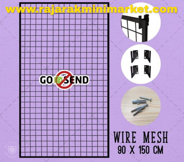 RAM BINGKAI WIREMESH 90x150 CM + H5 WALL HITAM