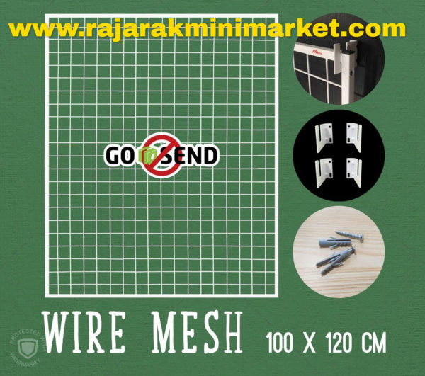 RAM BINGKAI WIREMESH 100x120 CM + H5 WALL PUTIH