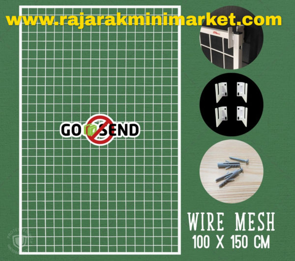 RAM BINGKAI WIREMESH 100x150 CM + H5 WALL PUTIH
