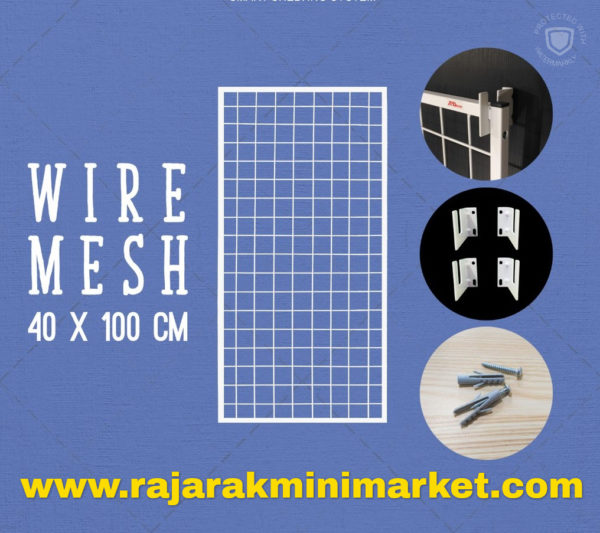 RAM BINGKAI WIREMESH 40x100 CM + H5 WALL PUTIH