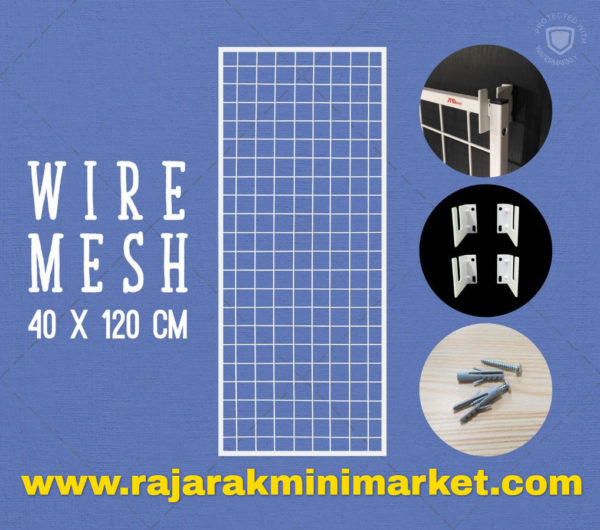 RAM BINGKAI WIREMESH 40x120 CM + H5 WALL PUTIH