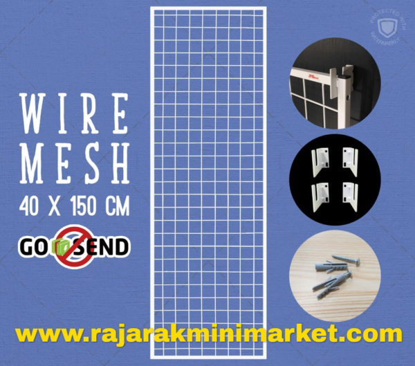 RAM BINGKAI WIREMESH 40x150 CM + H5 WALL PUTIH