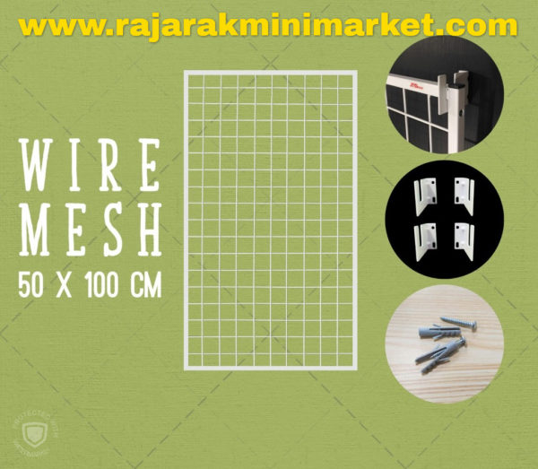 RAM BINGKAI WIREMESH 50x100 CM + H5 WALL PUTIH