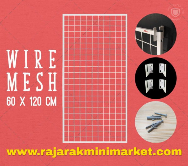 RAM BINGKAI WIREMESH 60x120 CM + H5 WALL PUTIH