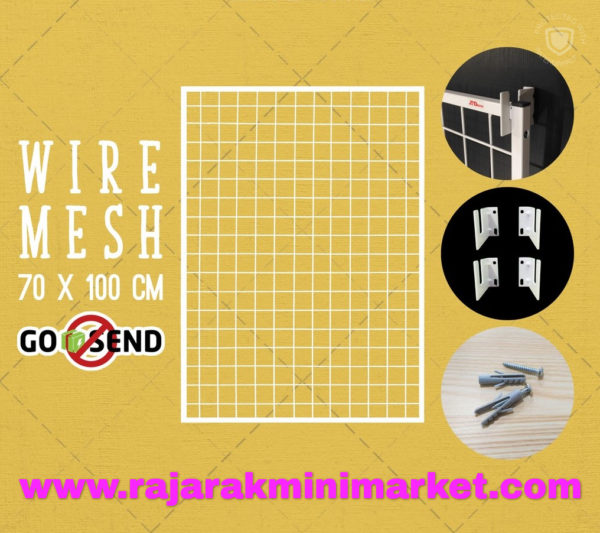 RAM BINGKAI WIREMESH 70x100 CM + H5 WALL PUTIH