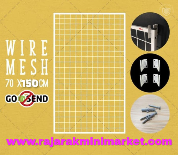 RAM BINGKAI WIREMESH 70x150 CM + H5 WALL PUTIH