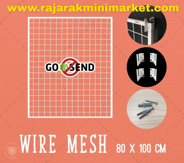 RAM BINGKAI WIREMESH 80x100 CM + H5 WALL PUTIH