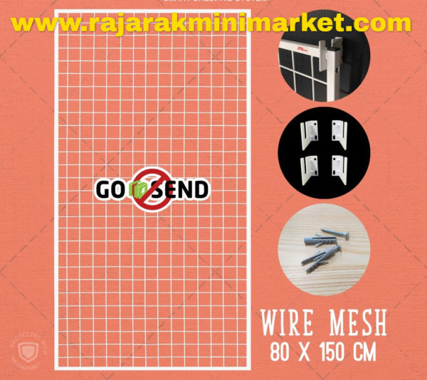 RAM BINGKAI WIREMESH 80x150 CM + H5 WALL PUTIH