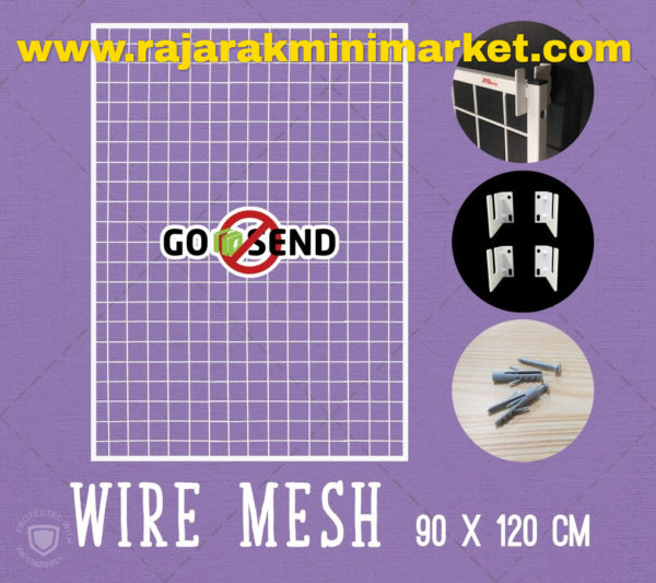 RAM BINGKAI WIREMESH 90x120 CM + H5 WALL PUTIH