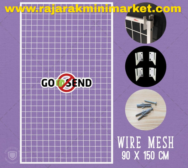 RAM BINGKAI WIREMESH 90x150 CM + H5 WALL PUTIH