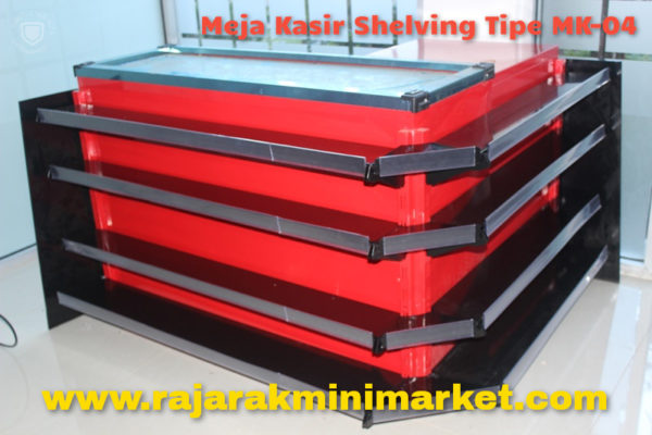 MEJA KASIR MINIMARKET PLUS SHELVING TIPE MK-04