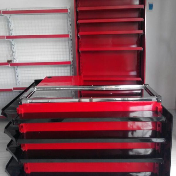 Meja Kasir Minimarket Dengan Shelving Depan Tipe MK-09 - Gambar 3