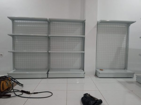 Rak Gondola Single / Wall / Pinggir / 1 Sisi Minimarket Alfamart & Indomaret