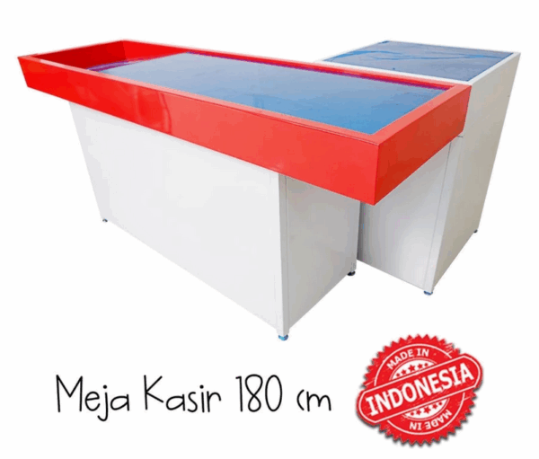 MEJA KASIR MINIMARKET TOKO SWALAYAN MODERN TIPE MK-05 SK-180 | RAJA RAK INDONESIA