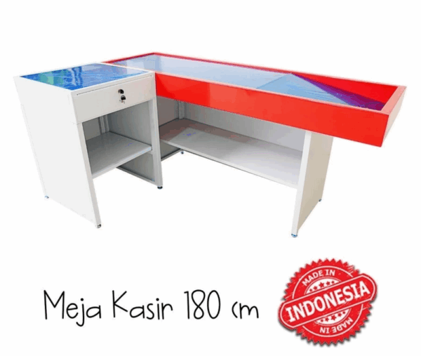 MEJA KASIR MINIMARKET TOKO SWALAYAN MODERN TIPE MK-05 SK-180 | RAJA RAK INDONESIA