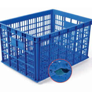 CONTAINER BOX INDUSTRI BESAR 200 LITER BERLUBANG RODA HANATA 3001 UKURAN 80 x 60 x 45 CM RAJA RAK INDONESIA