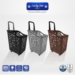 TROLI KERANJANG BELANJA PLASTIK SUPERMARKET LUCKY STAR 6790-DX VOL. 70 LITER | RAJA RAK INDONESIA