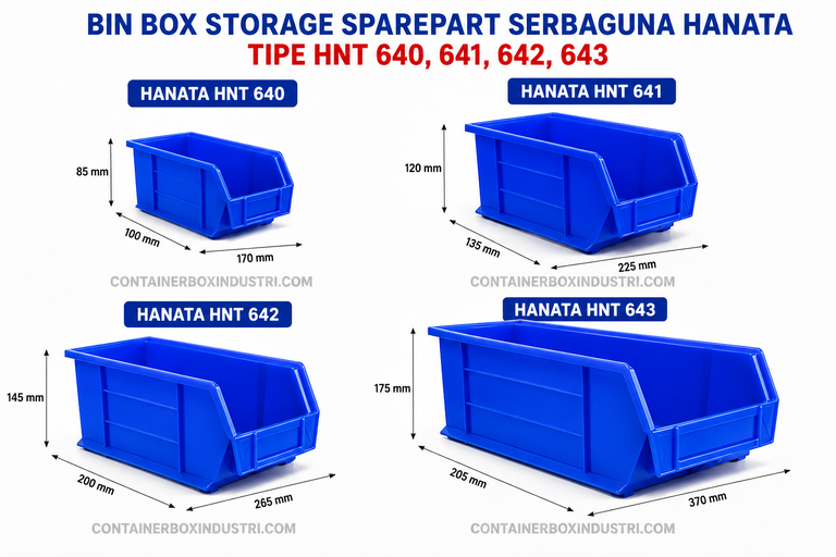 BIN BOX STORAGE SPARE PART SERBAGUNA HANATA TIPE HNT 640, 641, 642 & 643