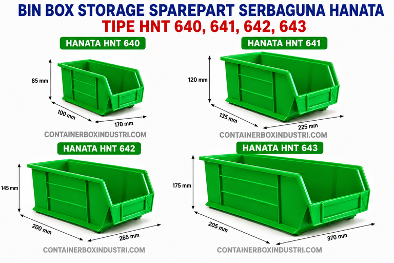BIN BOX STORAGE SPARE PART SERBAGUNA HANATA TIPE HNT 640, 641, 642 & 643