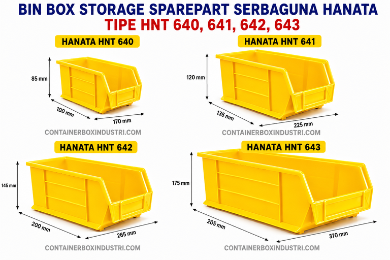 BIN BOX STORAGE SPARE PART SERBAGUNA HANATA TIPE HNT 640, 641, 642 & 643