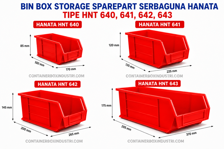 BIN BOX STORAGE SPARE PART SERBAGUNA HANATA TIPE HNT 640, 641, 642 & 643