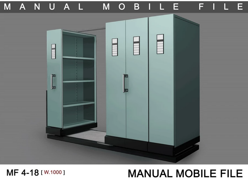 LEMARI ARSIP ROLL O PACK / MOBILE FILE MANUAL ALBA 16 KOMPARTEMEN TIPE MF-4-18: Solusi Penyimpanan Arsip Modern yang Hemat Ruang dan Berkapasitas Besar